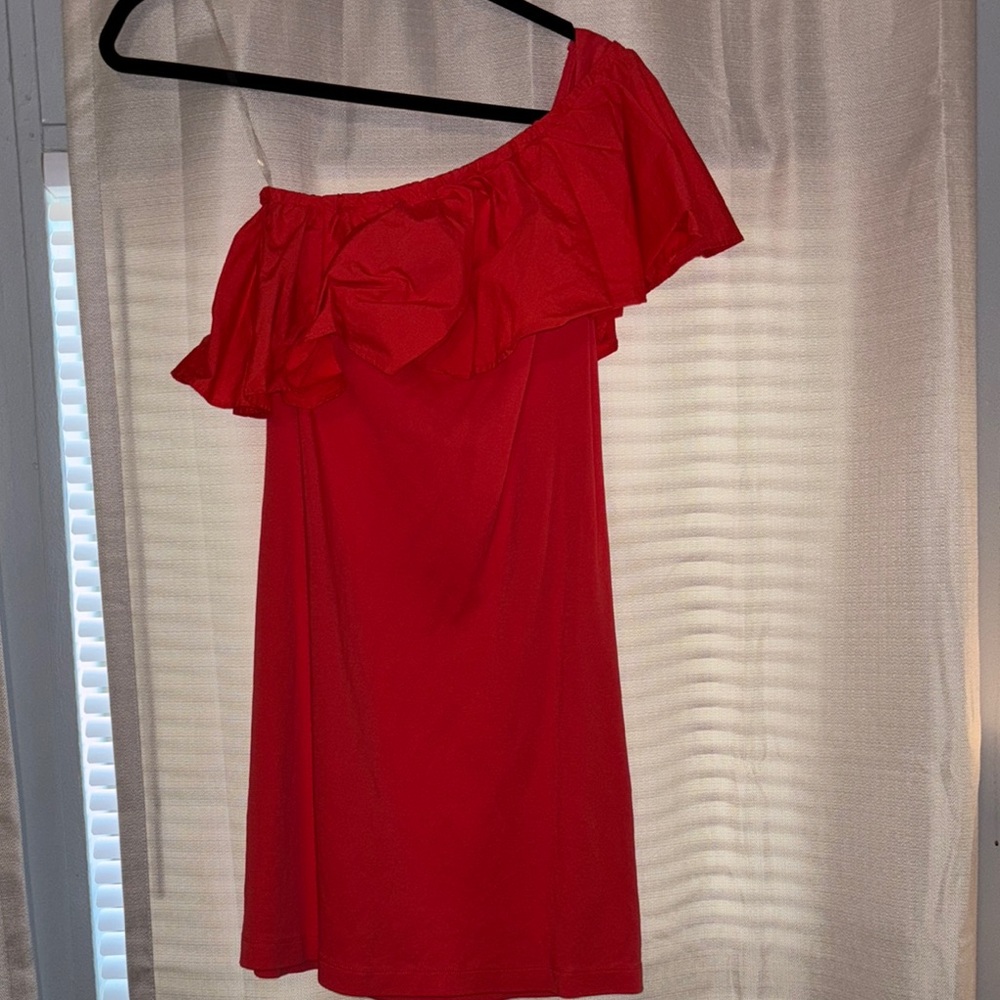 Elegant Red Off-Shoulder Dress